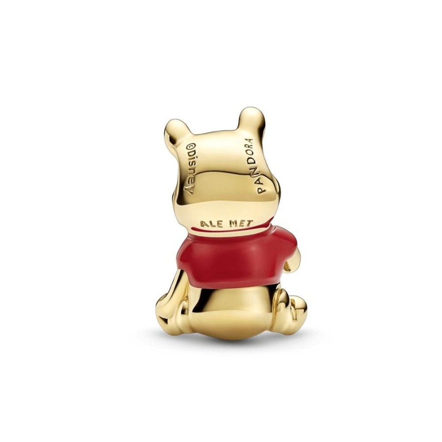 Charms Joyas Pandora | Charm Oso Winnie Pooh De Disney Recubrimiento En Oro De 14K