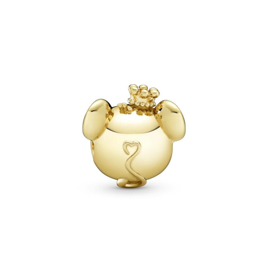 Charms Joyas Pandora | Charm Rata Reluciente Recubrimiento En Oro De 14K