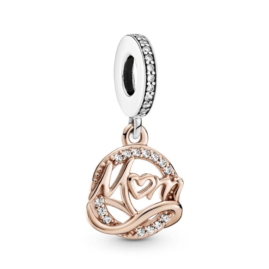 Charms Joyas Pandora | Charm Colgante De Dos Tonos Mama