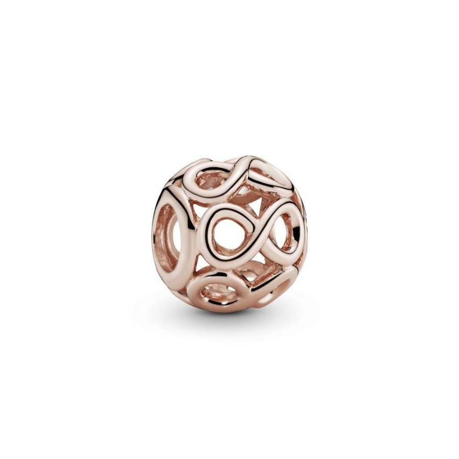 Charms Joyas Pandora | Charm Infinito Calado Recubrimiento En Oro Rosa De 14K