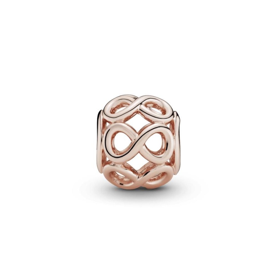 Charms Joyas Pandora | Charm Infinito Calado Recubrimiento En Oro Rosa De 14K