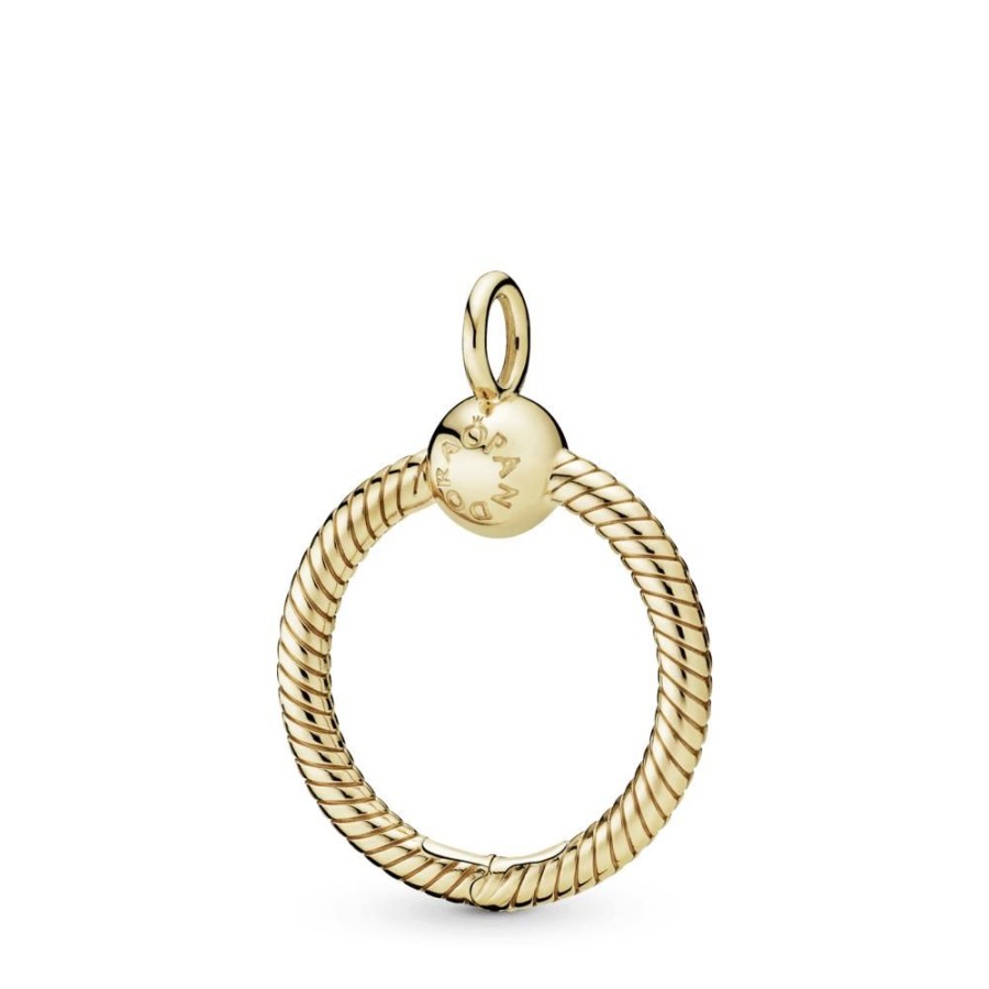 Collares Y Dijes Joyas Pandora | Dije O Pandora Moments Pequeno Recubrimiento En Oro De 14K