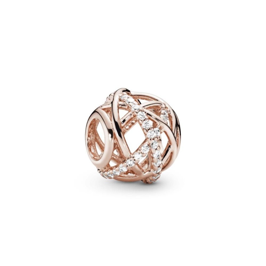 Charms Joyas Pandora | Charm Galaxia Recubrimiento En Oro Rosa De 14K