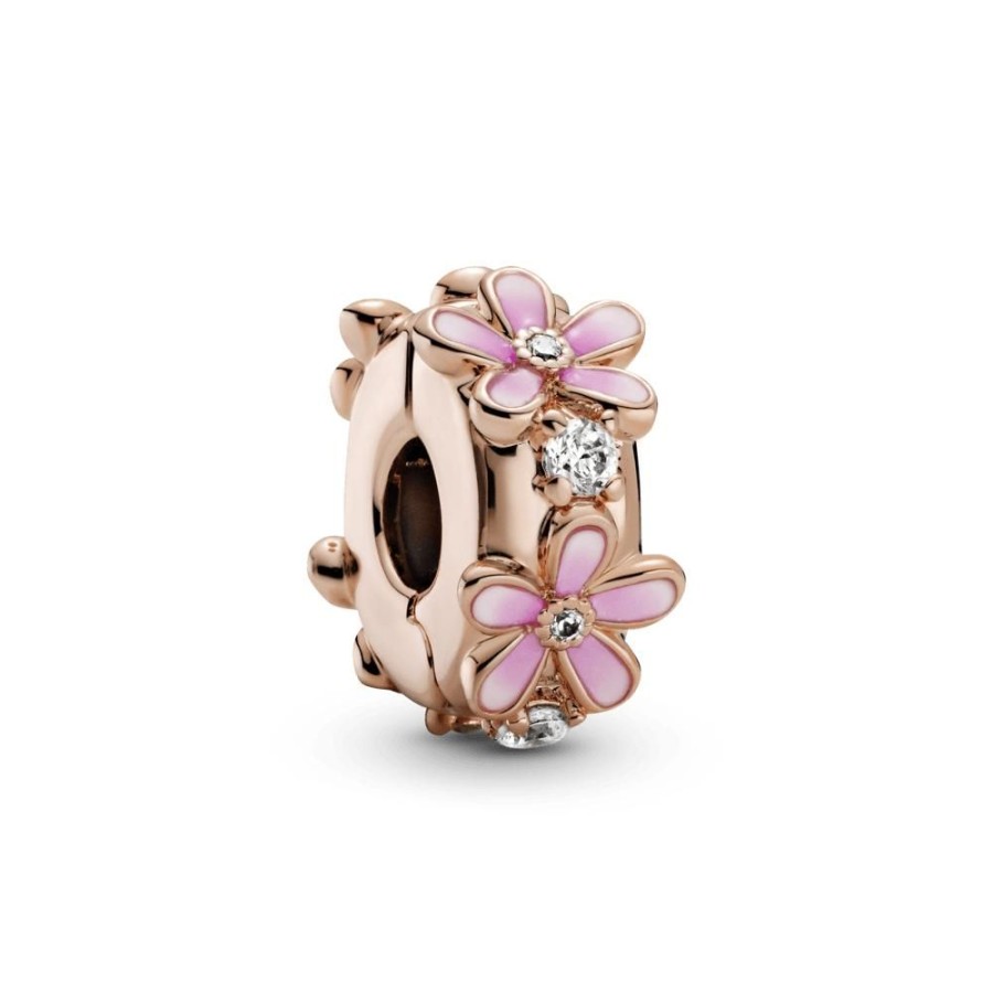 Charms Joyas Pandora | Clip Margarita Rosa