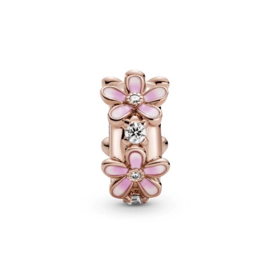 Charms Joyas Pandora | Clip Margarita Rosa