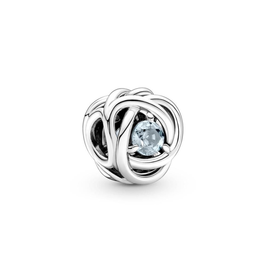 Charms Joyas Pandora | Charm Circulo Eternidad Azul Aguamarina