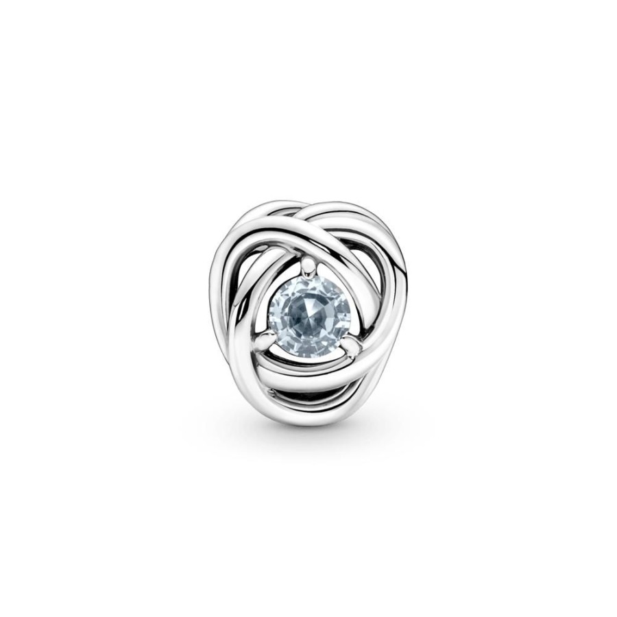 Charms Joyas Pandora | Charm Circulo Eternidad Azul Aguamarina