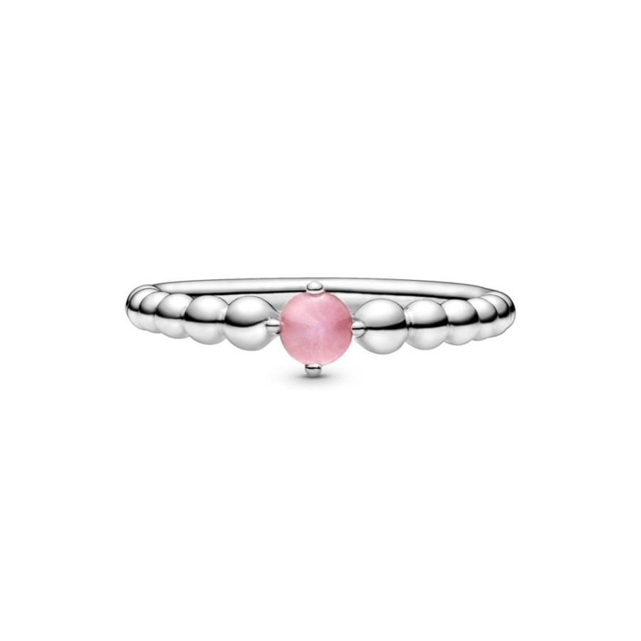 Anillos Joyas Pandora | Anillo De Abalorios Rosa Petalo