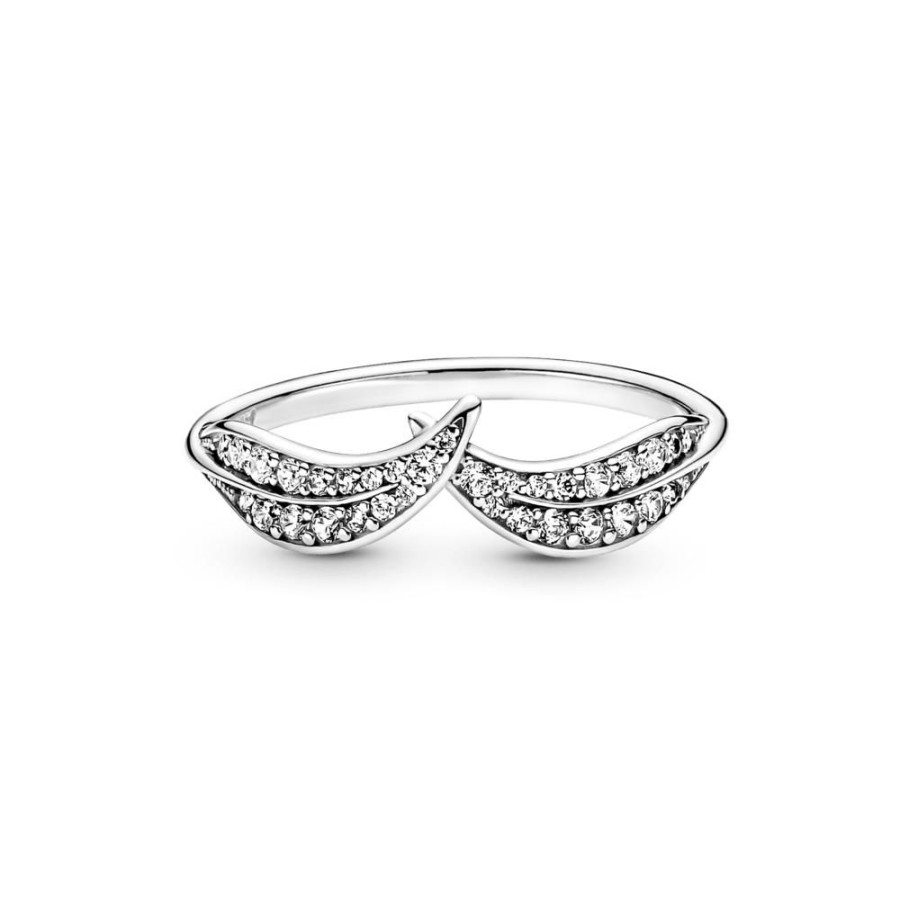 Anillos Joyas Pandora | Anillo Hojas Brillantes