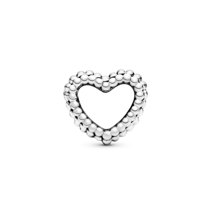 Charms Joyas Pandora | Charm Corazon Abierto Con Cuentas