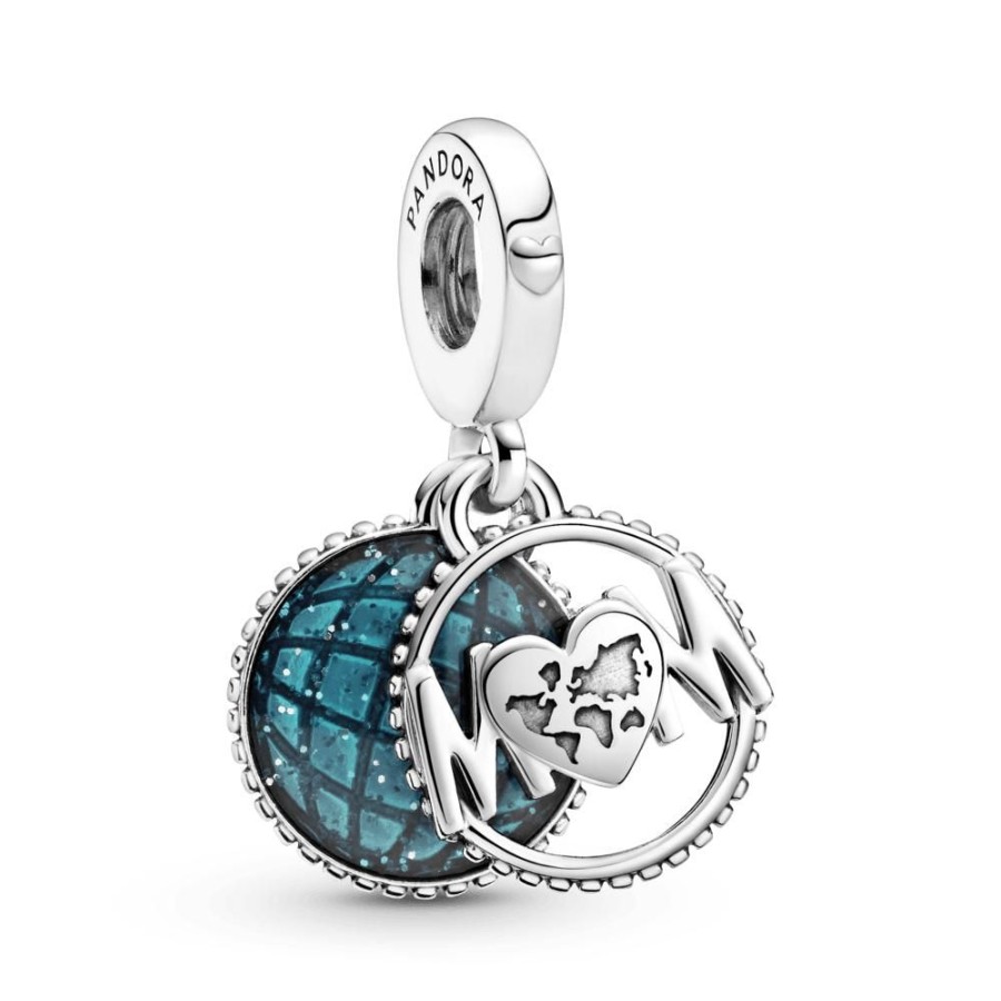 Charms Joyas Pandora | Charm Colgante Globo Brillante Mama