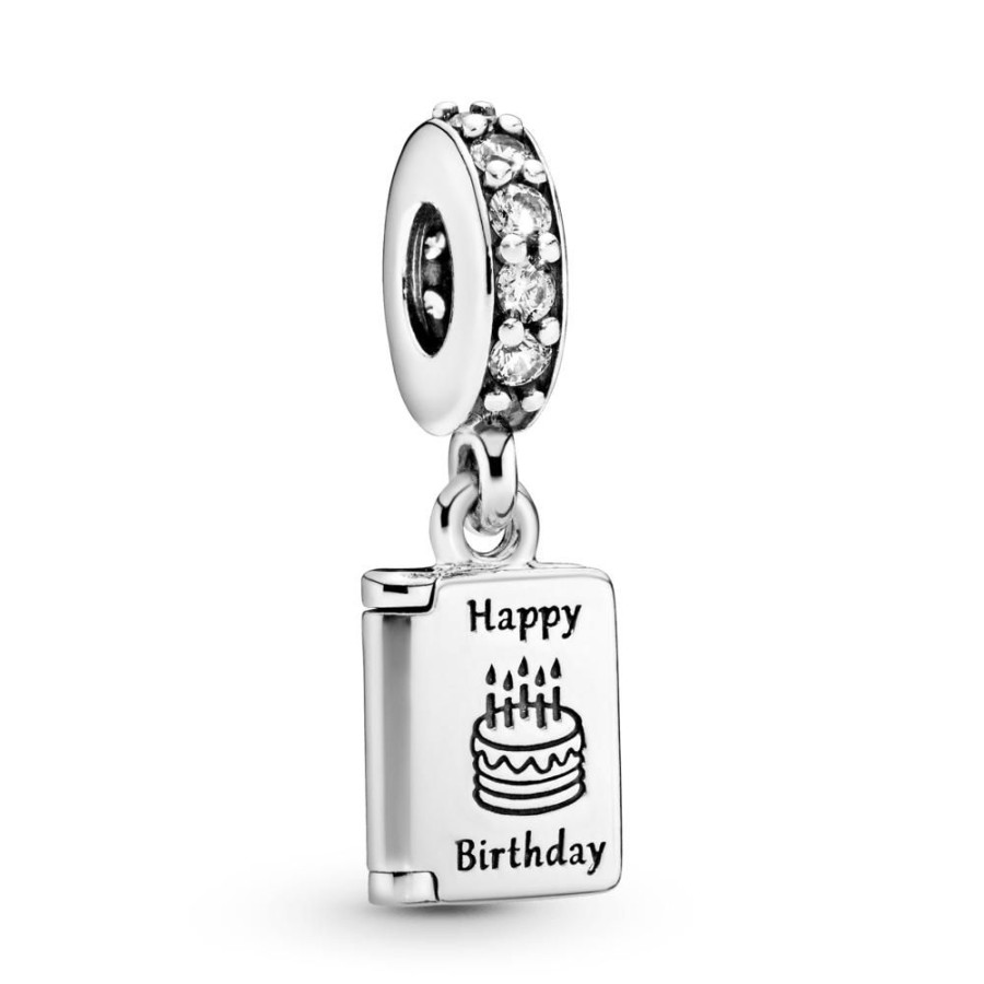 Charms Joyas Pandora | Charm Colgante Tarjeta De Cumpleanos