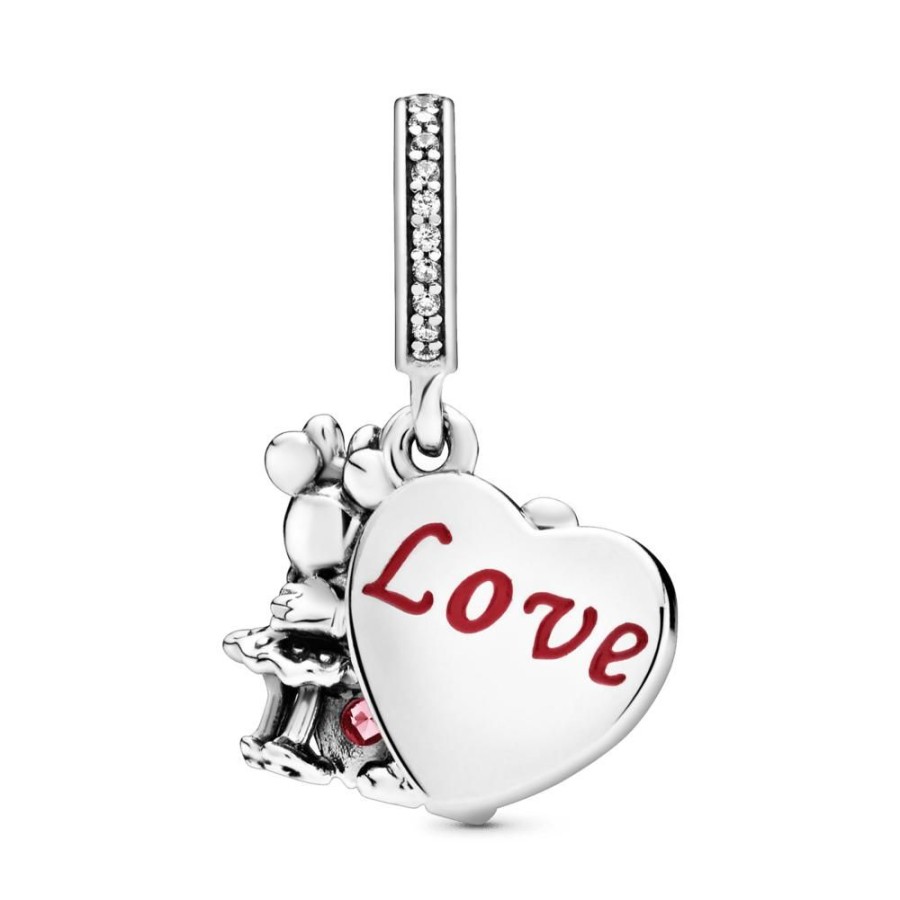 Charms Joyas Pandora | Charm Colgante Pandora Minnie Y Mickey Con Amor De Disney