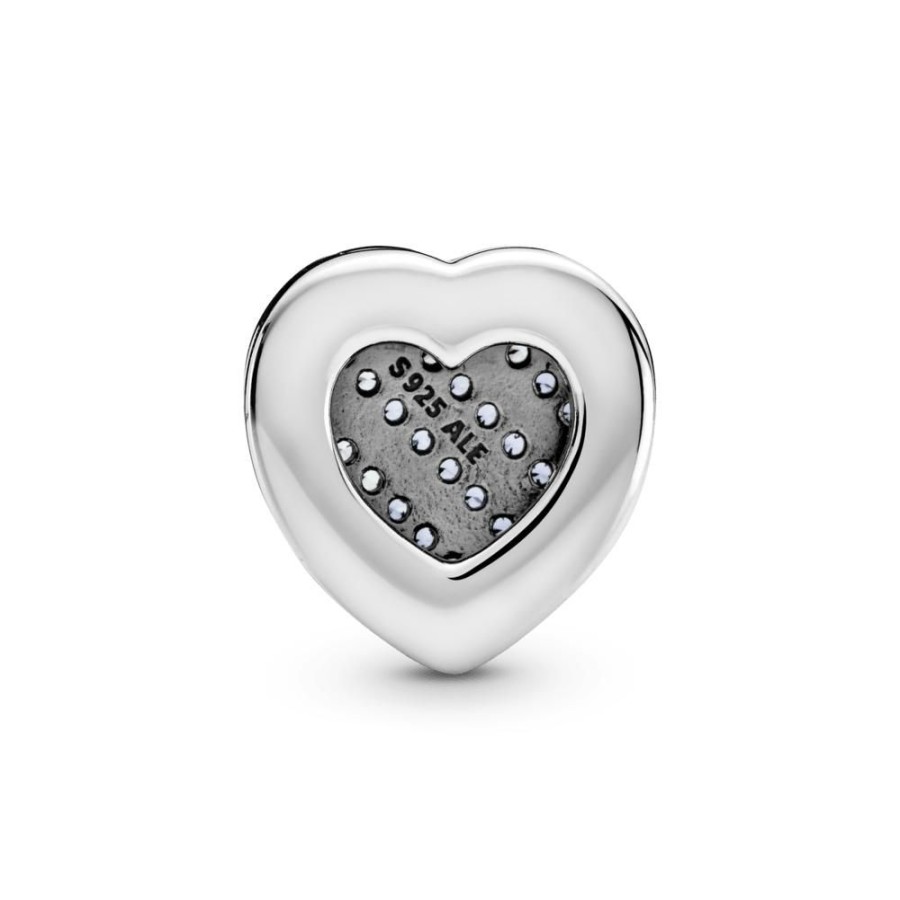 Charms Joyas Pandora | Clip Corazon De Pave Azul