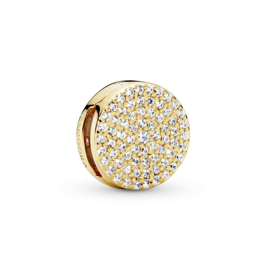 Charms Joyas Pandora | Charm Sujetador Redondo Con Pave