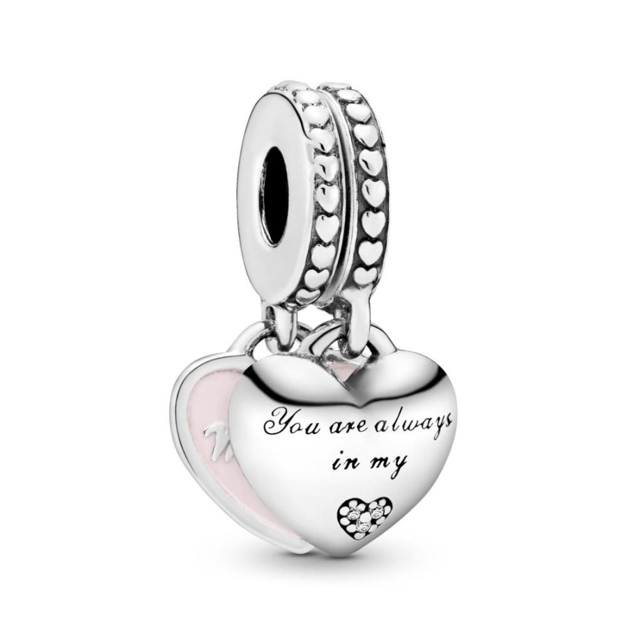 Charms Joyas Pandora | Charm Colgante Corazones De Madre E Hija