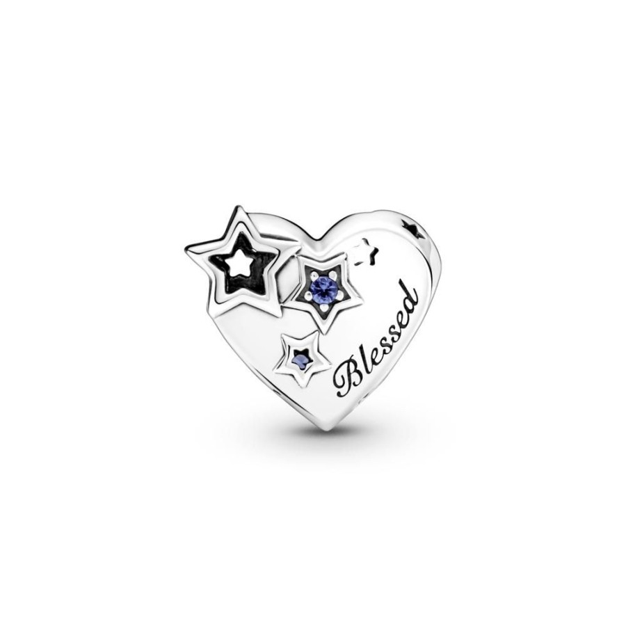 Charms Joyas Pandora | Charm Corazon Agradecido Y Estrellas