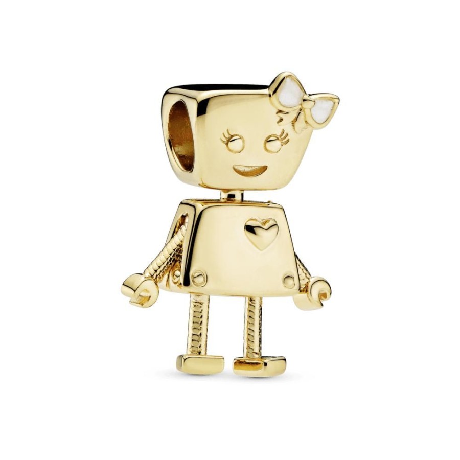 Charms Joyas Pandora | Charm Bella Bot Recubrimiento En Oro De 14K